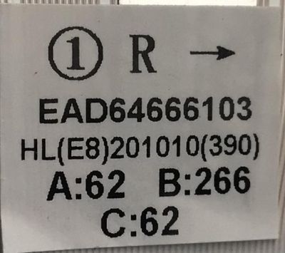 TIRA FLEX PARA TV LG “NUEVO“/ NUMERO DE PARTE EAD64666103 / EAD64666103 / MODELOS 43UK6300PU / 43UK6300PUE / 43UK6310PSE / 43UK6510PSF / 43UK6520PSA / 43UM7300PSA / 43UM7500PSB - Imagen 2
